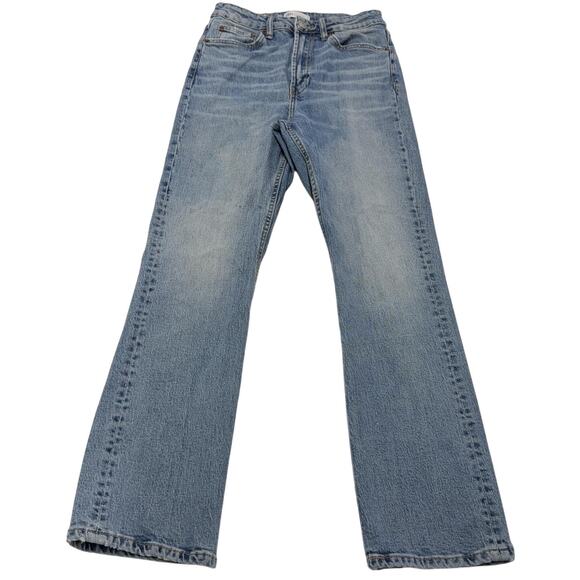 Zara Jeans Womens 6 Light Blue Mid Rise Bootcut 5-Pocket Denim Casual Faded - Picture 1 of 8